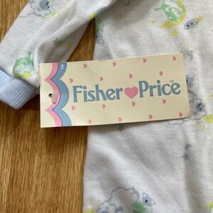 Vintage 1985 Fisher-Price Baby Footie Pajamas with Sheep Print